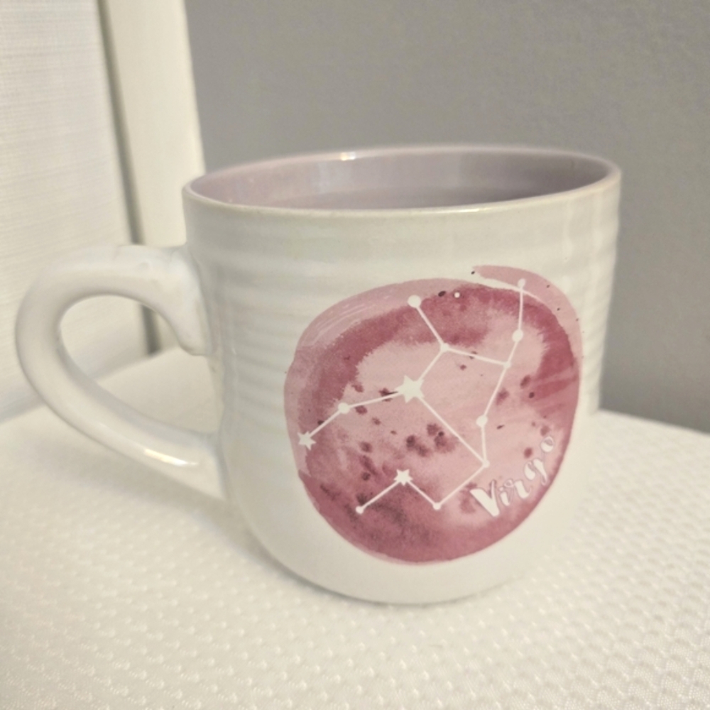 Virgo Astrology Coffee Mug Pottery Tea Cup Constellation 12oz Aug 23 - Sept 22